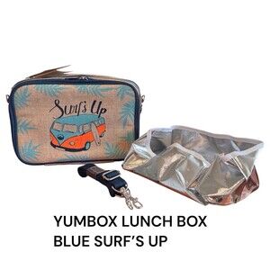 *RARE Yumbox Insulated Lunch Box Bag Blue Surf's Up